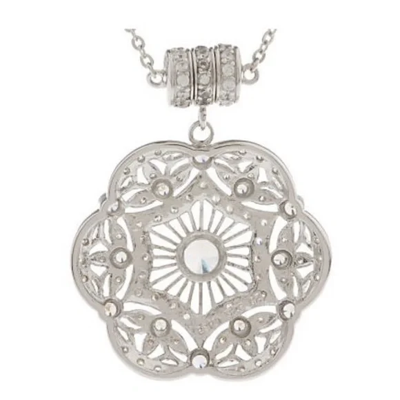 Esposito Diamonique smart snap Sterling necklace - Picture 12 of 15